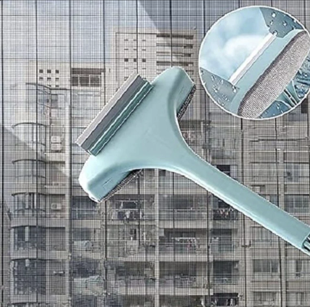 2-in-1 Window Mesh & Glass Cleaning Brush